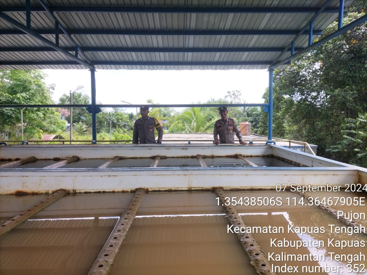 Patroli objek vital ke PDAM unit Pujon di lakukan oleh piket Polsek Kapuas Tengah.