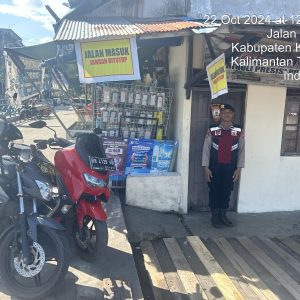 Menjaga Keamanan, Anggota Satsampta Melaksanakan Patroli Dialogis ke sekitaran Pos singgah di Kab.Kapuas.
