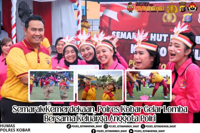 
					Semarak Kemerdekaan, Polres Kobar Gelar Lomba Bersama Keluarga Anggota Polri