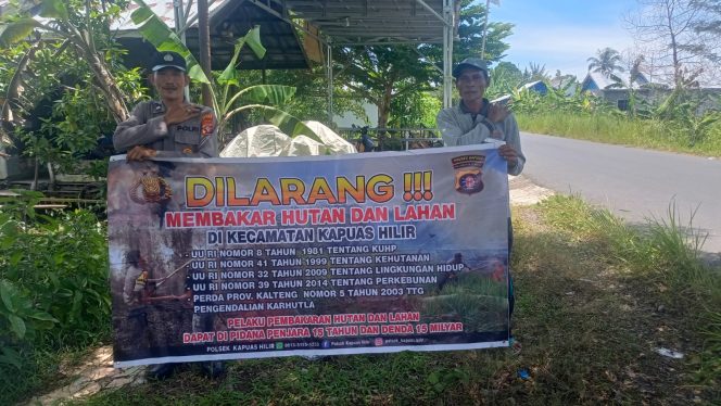 
					Cegah Karhutla Polsek Kapuas Hilir Tingkatkan Sosialisasi Larangan Karhutla Kepada Masyaraka