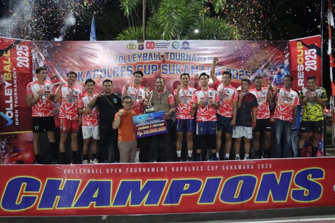 
					Meriah dan Penuh Semangat, Polres Sukamara Tutup Volleyball Tournament Kapolres Cup 2025 Sambut HUT ke-80 RI