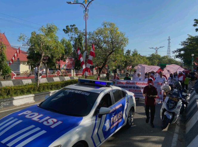 
					Polres Kapuas Amankan Jalan Sehat Kerukunan Dalam Rangka HUT RI ke-80