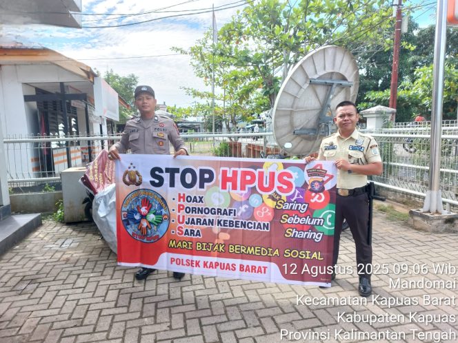 
					Polsek Kapuas Barat Himbau Warga Agar Jaga Kamtibmas Dan Tidak Mudah Terprovokasi Dengan Berita Hoax, Ujaran Kebencian, Pornografi dan Sara