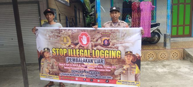 
					Cegah Illegal Logging, Polsek Kapuas Barat Gencar Lakukan Sosialisasi dengan Humanis