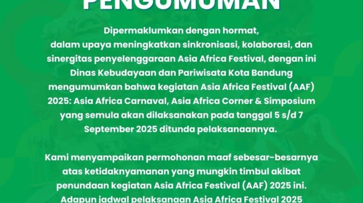 Asia Africa Festival 2025 Ditunda