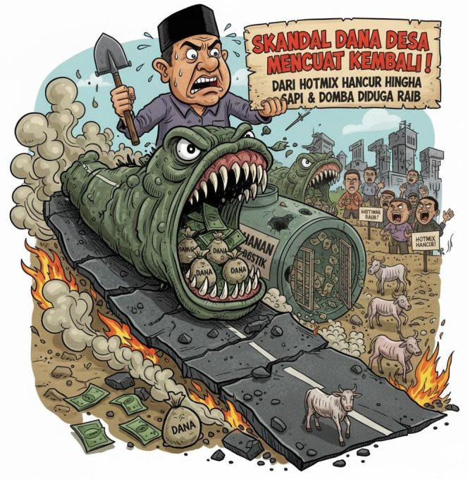 
					Skandal Dana Desa Kalapadua Mencuat Kembali, Dari Hotmix Hancur Hingga Ketahanan Pangan Diduga Raib!