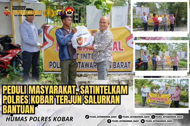
					Peduli Masyarakat, Satintelkam Polres Kobar Terjun Salurkan Bantuan