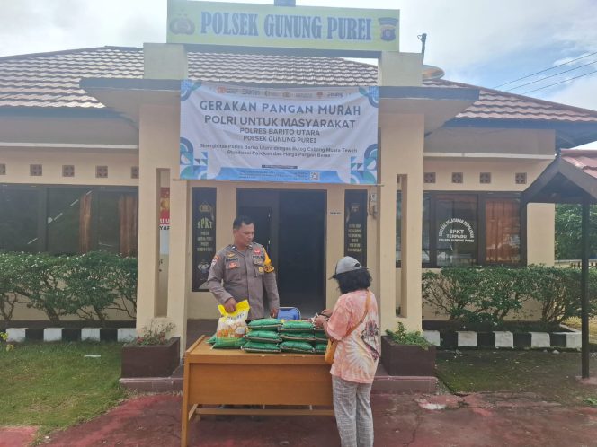 
					Polres Barito Utara Hadirkan Solusi Pangan Terjangkau Lewat Gerakan Pangan Murah di Gunung Purei