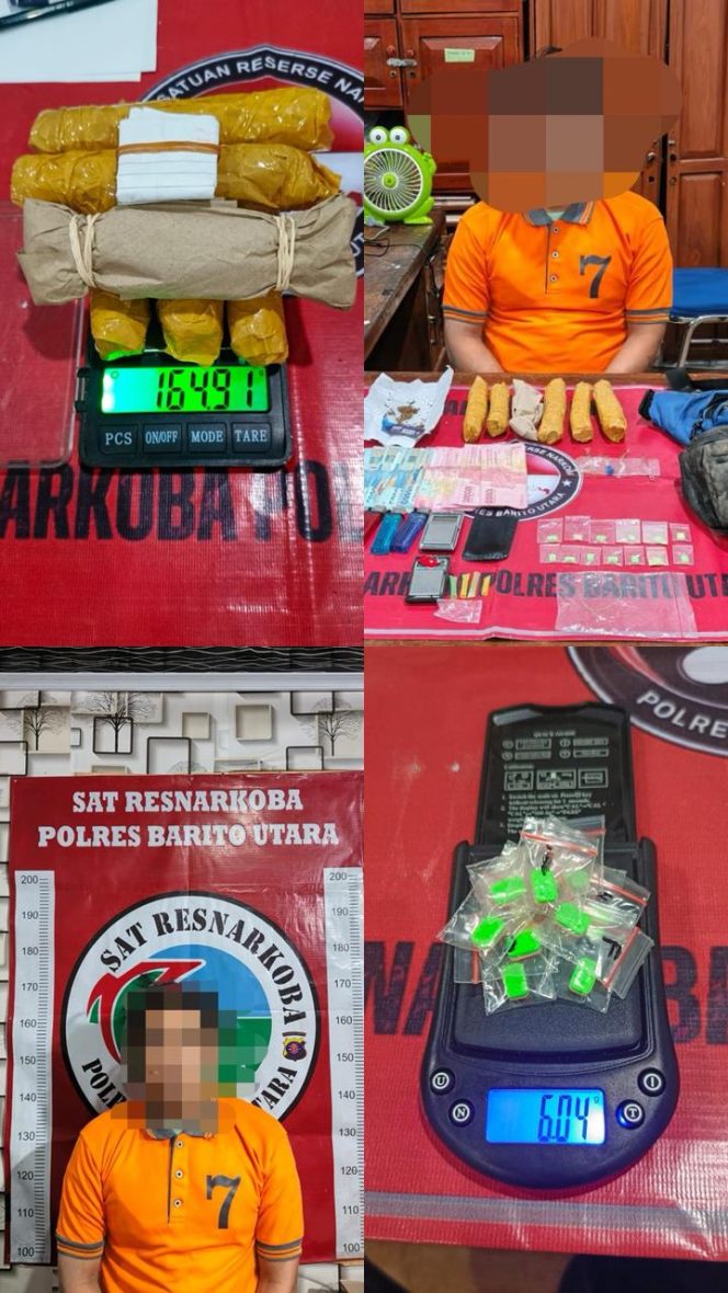 
					Polres Barito Utara Ungkap Kasus Narkotika, Amankan 7 Paket Ganja dan 13 Butir Ekstasi dari Tangan Pelaku