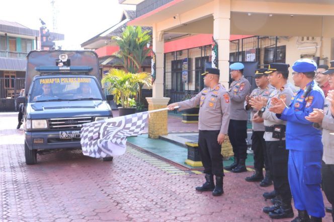 Kapolres Barito Utara Lepas Fungsi Pamapta Di Halaman Mapolres