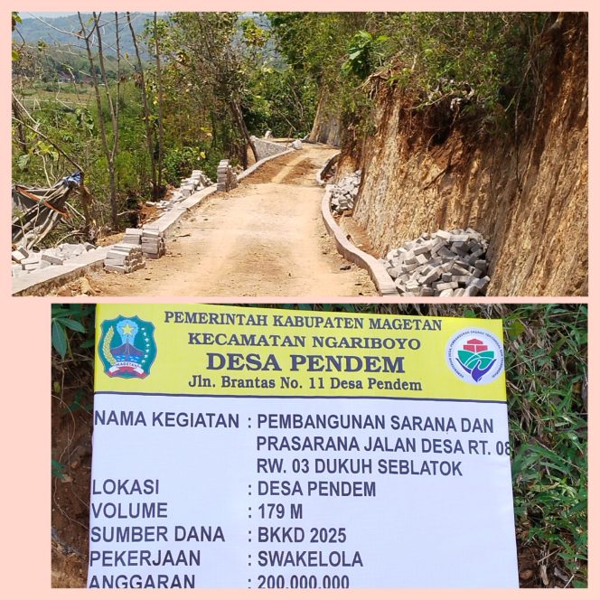 
					Akses Lancar, Ekonomi Bergerak : Pemdes Pendem Bangun Jalan Paving 179 Meter di Dukuh Seblatok