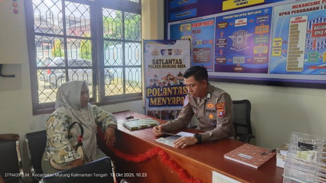 
					Melalui “Polsantas Menyapa”, Samsat Murung Raya Edukasi Tata Cara Pengurusan Regident Ranmor