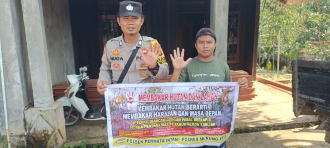 
					Polsek Permata Intan Polres Murung Raya Gencarkan Sosialisasi Bahaya Karhutla Kepada Warga