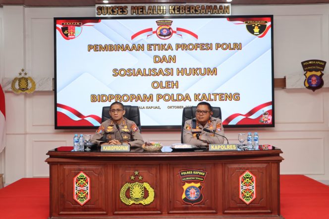 Jaga Integritas dan Hindari Pelanggaran, Personel Polres Kapuas Terima Pembinaan Propam Polda Kalteng