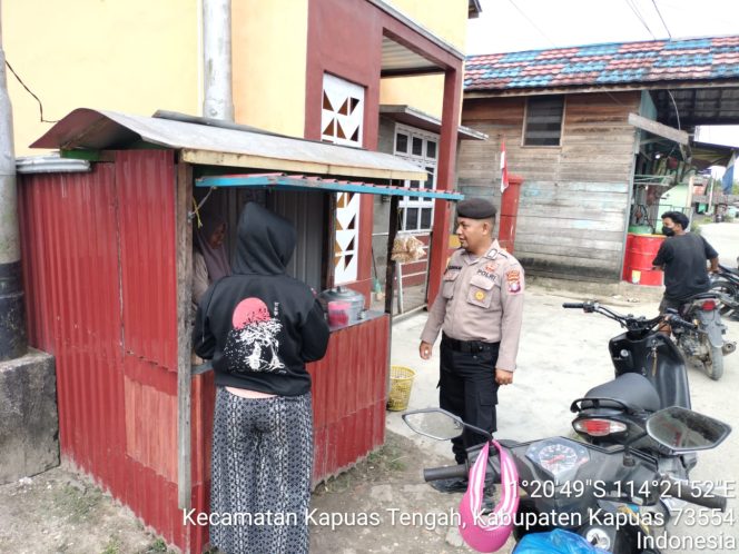 Giat Imbauan kantibmas kepada warga Rutin di lakukan Piket Polsek Kapuas Tengah.