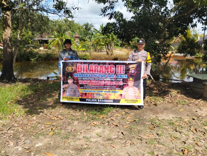 Polsek Basarang Gencar Sosialisasi Cegah Karhutla Kepada Warga