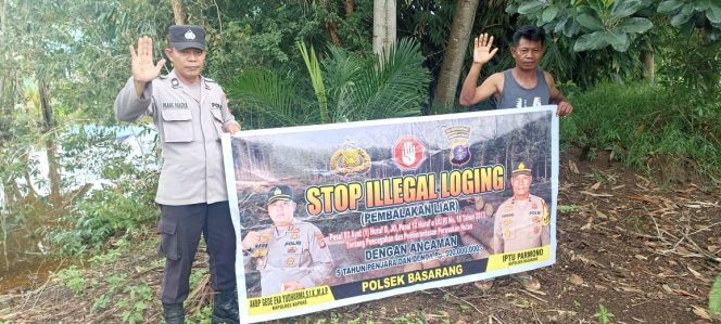 
					Polsek Basarang Sosialisasi Stop Ilegal Logging Kepada Warga