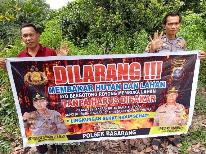 
					Polsek Basarang Gencar Sosialisasi Cegah Karhutla Kepada Warga