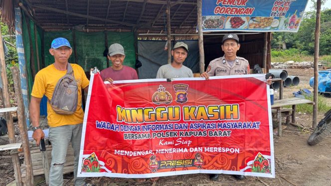 
					POLSEK KAPUAS BARAT GELAR KEGIATAN MINGGU KASIH DI KELURAHAN MANDOMAI