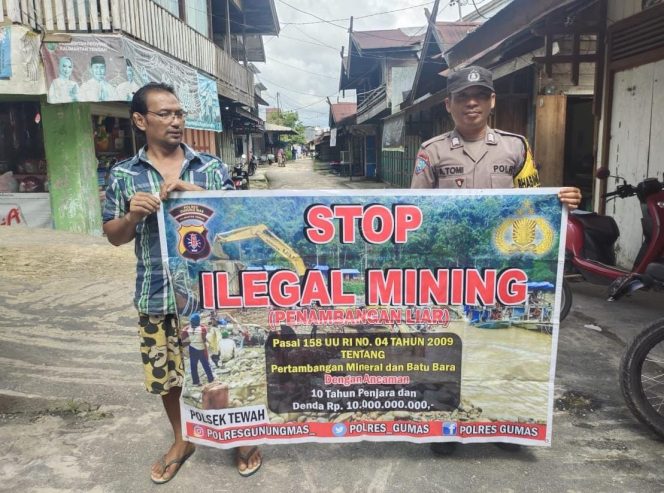 
					Polsek Tewah Gencar Edukasi Larangan Tambang Ilegal: Pelaku Diancam Hukuman Penjara Berat