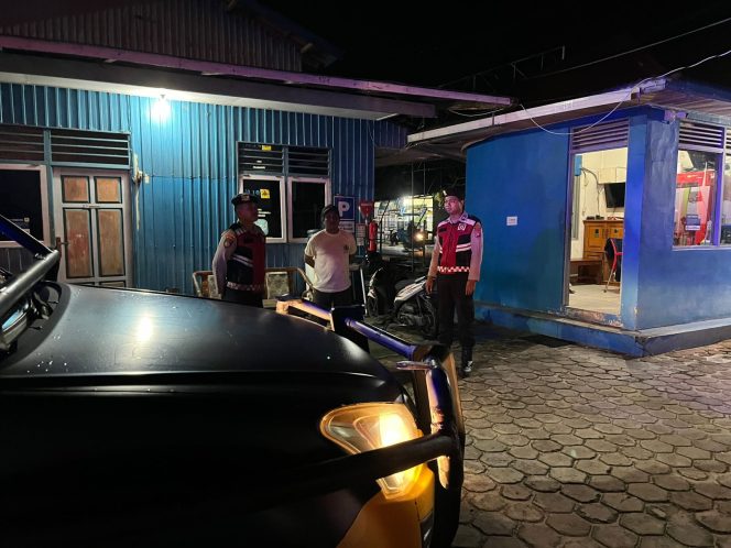 Patroli Malam Sat Samapta Polres Sukamara Cegah Premanisme di Area Vital