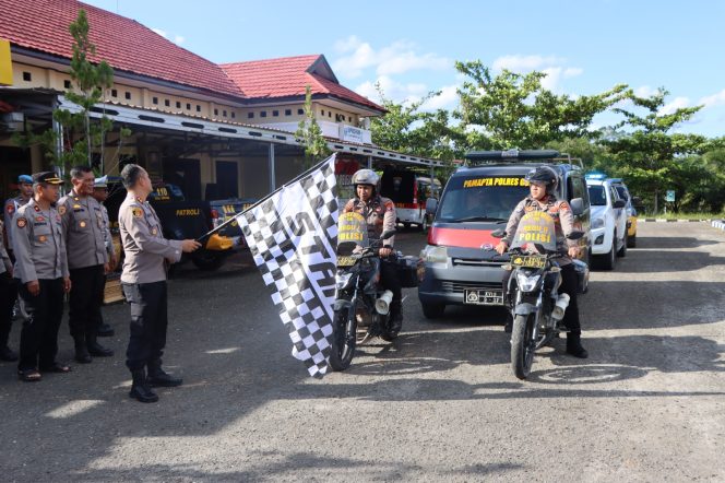 
					Resmi Diluncurkan, Kapolres Gumas Lepas Tim Pamapta Laksanakan Patroli Perdana