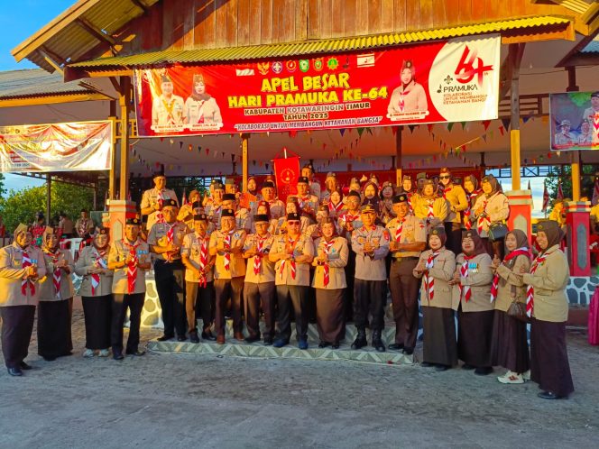 Polres Kotim Mengikuti Pembukaan Kemah  Besar Pramuka DiUjung Pandaran.