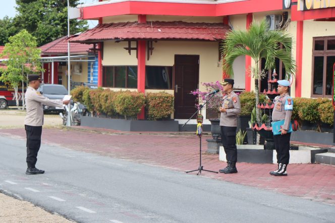 Kapolres Katingan Pimpin Apel Jam Pimpinan, Sampaikan Apresiasi dan Berikan Reward kepada Personel
