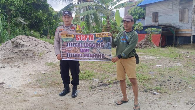 Polsek Tws Garing dan Pulau Malan rutin sosialisasi larangan ilegal Logging dan Meaning.