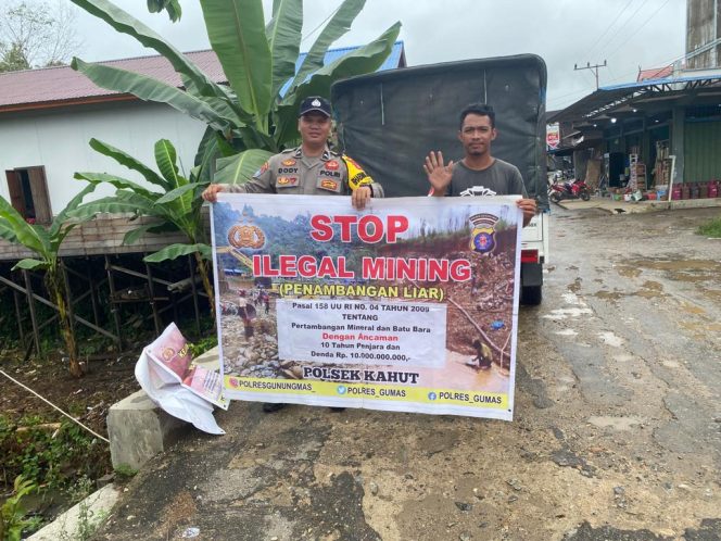 Sosialisasi Polsek Kahut: Jangan Coba-coba Tambang Ilegal, Ancaman Kurungan Penjara Menanti
