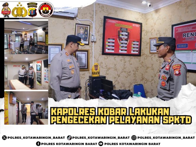 
					Kapolres Kobar Lakukan Pengecekan Pelayanan SPKTD
