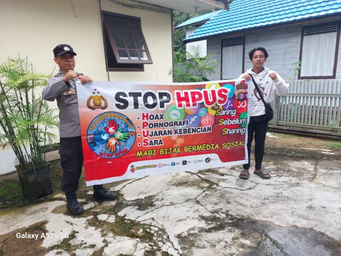 Polsek Kapuas Barat Rutin Berikan Imbauan Stop Hoax, Pornografi, Ujaran Kebencian dan Sara Kepada Warga