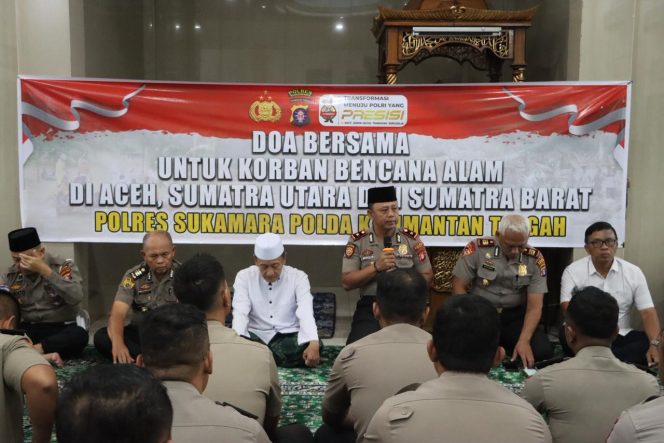 
					Personel Polres Sukamara Gelar Doa Bersama untuk Korban Bencana Alam