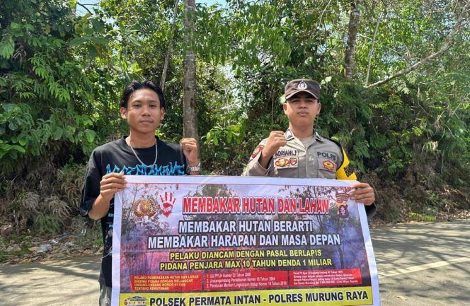 
					Polsek Permata Intan Sosialisasi Larangan Membakar Lahan di Kelurahan Tumbang Lahung