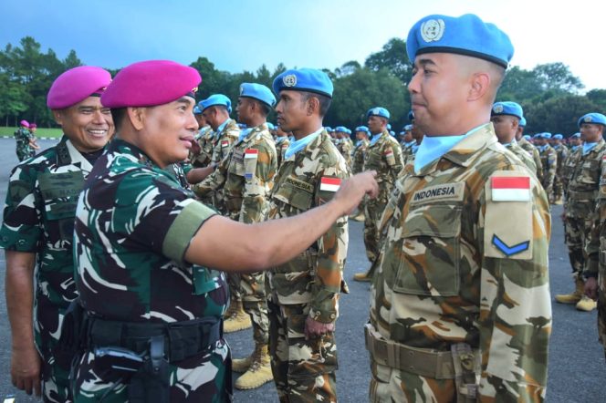 
					Pangkormar Sambut Dengan Bangga Prajurit Marinir Usai Penugasan Misi Perdamaian di Lebanon