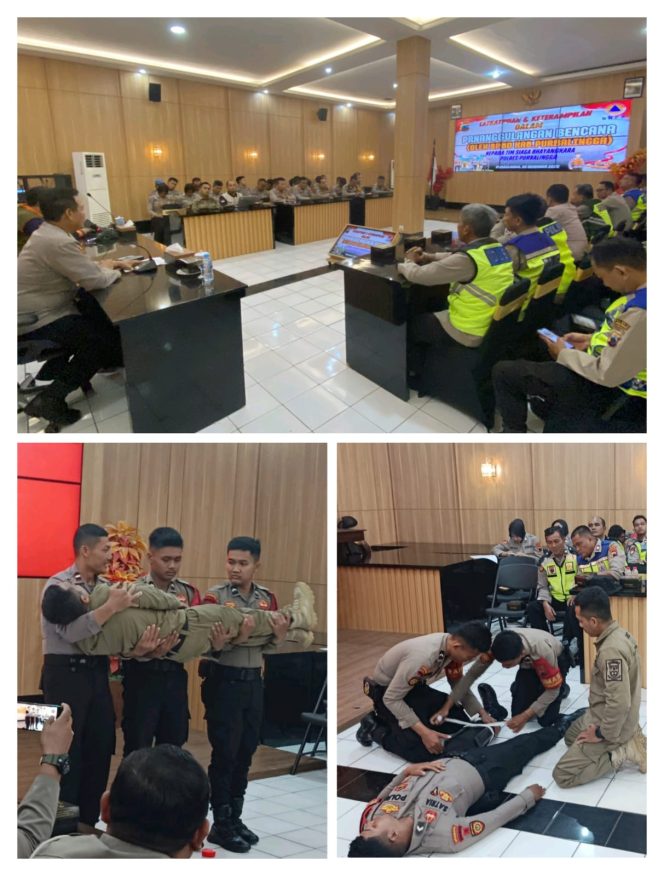 
					Pleton Siaga Bhayangkara Polres Purbalingga Dapat Pelatihan Penanggulangan Bencana