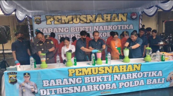 
					Polda Bali Musnahkan Barang Bukti Narkoba Senilai Lebih dari 4 Miliar Rupiah