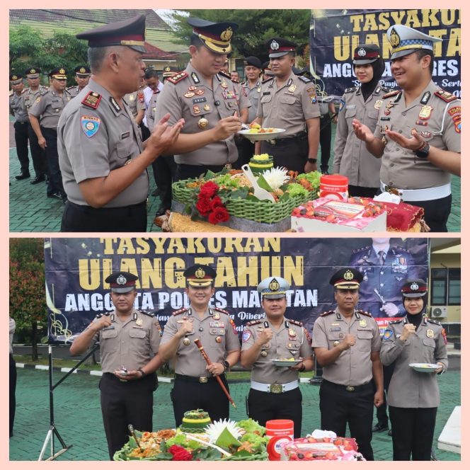 
					Wujud Kepedulian Pimpinan, Kapolres Magetan Rayakan Ulang Tahun Anggota dengan Tasyakuran Sederhana
