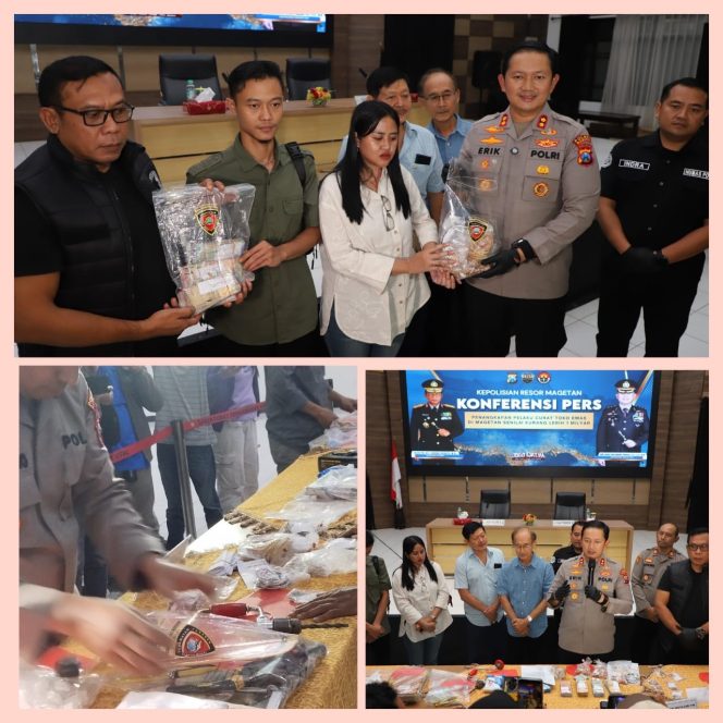 
					Bobol Toko Emas hingga Rp1 Miliar, Komplotan Spesialis Lintas Kota Dibekuk Polisi Magetan Kurang dari 24 Jam Tersangka Di amankan