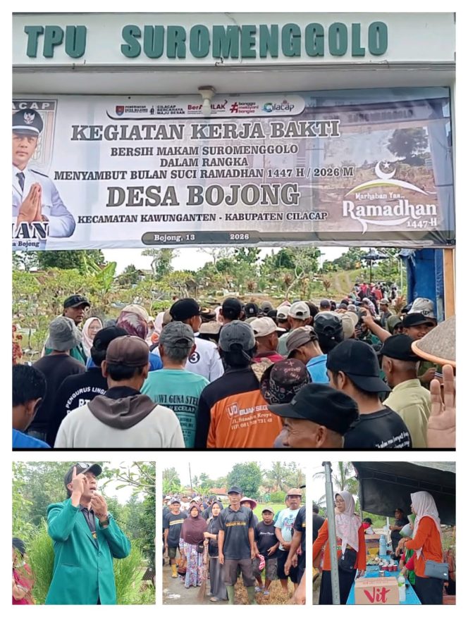 
					Sambut Ramadan, Ribuan Warga Desa Bojong Gelar Aksi Bersih-Bersih TPU SUROMENGGOLO