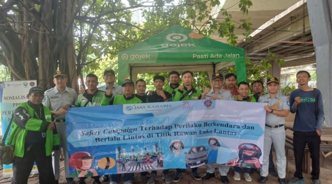 
					PT. Jasa Raharja Kantor Wilayah Utama DKI Laksanakan Safety Campaign di Komunitas URC Ojol Baruta