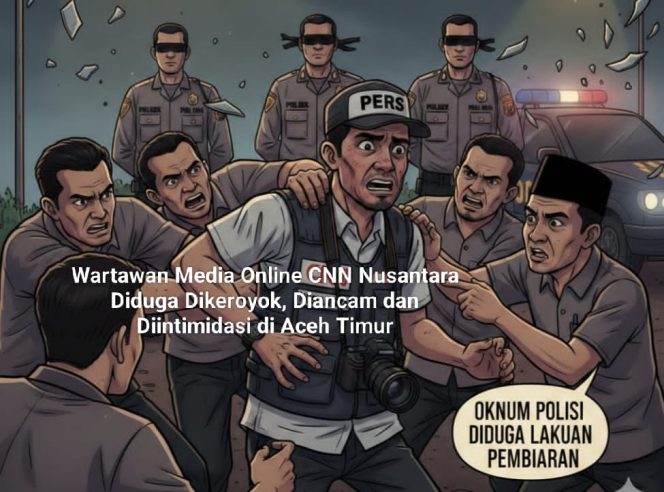 
					Wartawan CNN Nusantara Diduga Dikeroyok dan Diintimidasi di Aceh Timur, Oknum Polisi Diduga Lakukan Pembiaran