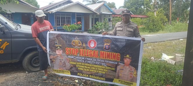 
					Polsek Basarang Sosialisi Larangan Ilegal Mining Di Wilayah Hukumnya