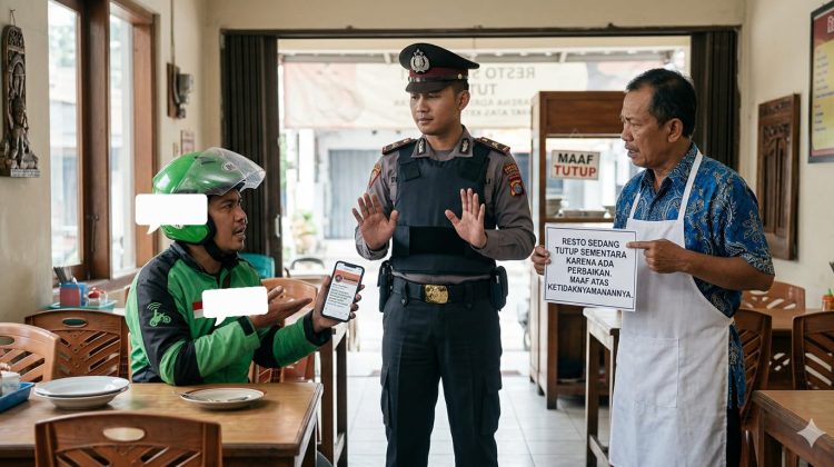 Cak Sam Polda Kalteng Bina Dan Damaikan Perseteruan Oknum Ojol Dengan Pemilik Resto di Palangka Raya Gara-Gara Order Makanan Resto Tutup Dan Diviralkan di Medsos Hingga Dapat Ancaman Kekerasan