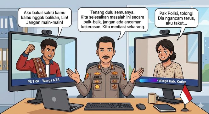 
					Diajak Balikan Tak Mau Lalu Diancam Disakiti Dan Difitnah di Medsos, Karyawati Perusahaan di Kotim Curhat ke Cak Sam Polda Kalteng, Oknum Pemuda Warga NTB Dibina dan Dimediasi Virtual