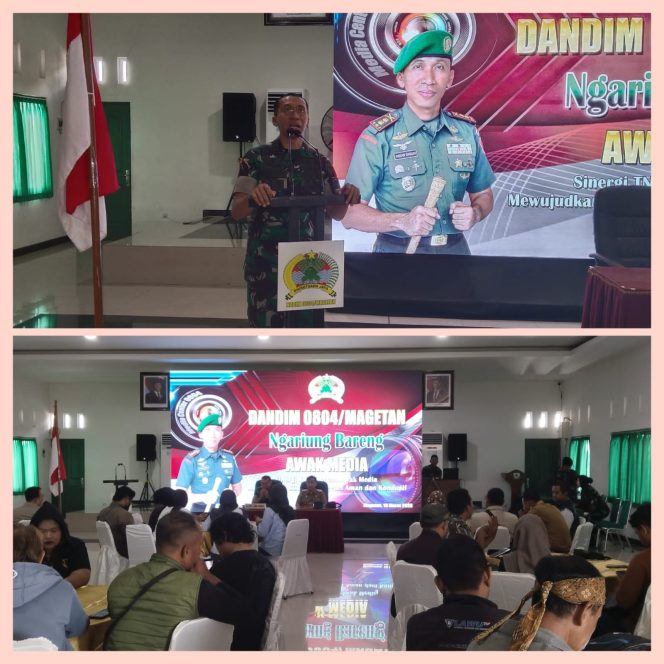 
					Dandim 0804 Hasan Dasuki Ajak Awak Media Bersatu Jaga Kondusifitas Magetan