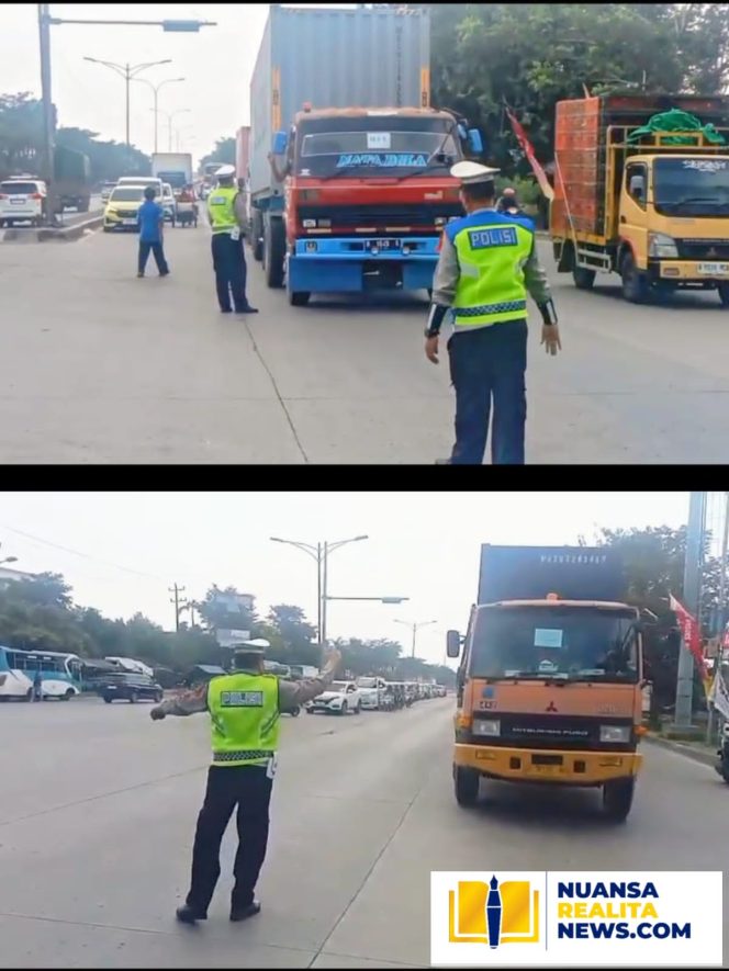 
					Masih Ditemukan Pelanggaran SKB, Polda Jateng Lakukan Penyekatan Kendaraan Sumbu Tiga di Terboyo Semarang
