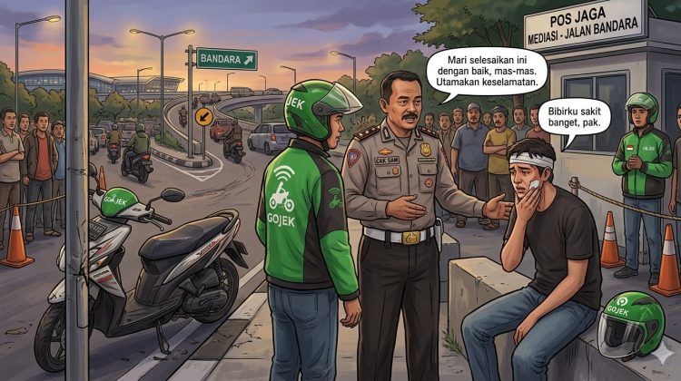 Kecelakaan Tunggal Saat Bawa Penumpang Dan Biayai Pengobatan Sampai Sembuh Tapi Masih Diminta Kompensasi Rp 2 Juta, Driver Ojol di Palangka Raya Curhat ke Cak Sam Polda Kalteng Lalu Dimediasi Berakhir Damai