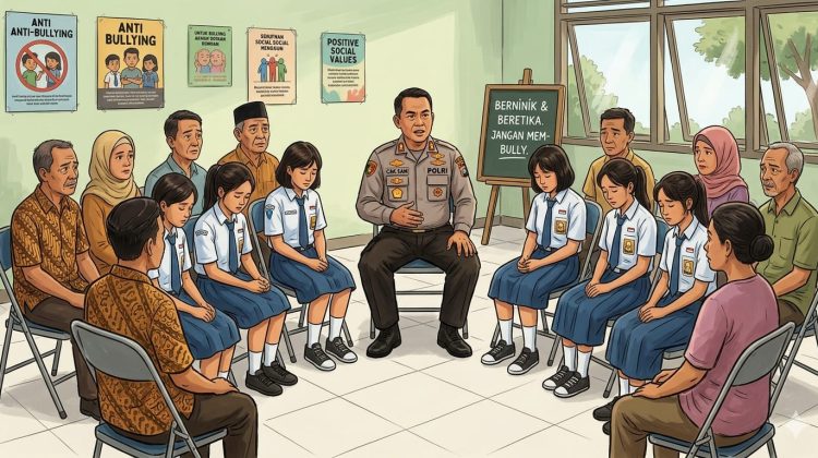 Lakukan Perundungan di Tempat Sepi Kepada Teman Sekolahnya Gara-Gara Mantan Pacar, 7 Oknum Siswi SMP di Palangka Raya Dibina Dan Dimediasi Cak Sam Di Hadapan Orang Tua