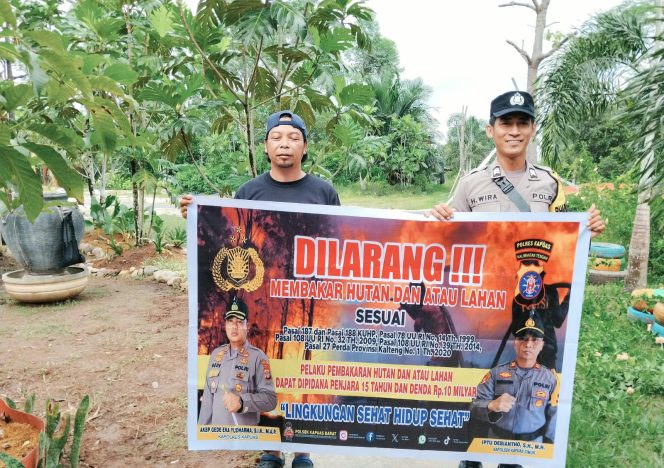 
					“Cegah Karhutla” Polsek Kapuas Timur Rutin Sosialisasi dan Imbau Masyarakat Tidak Membakar Hutan dan Lahan
